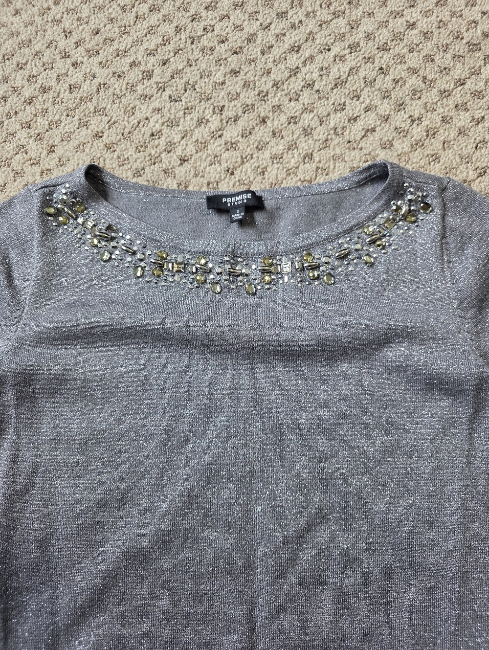 Premise Metallic Knit Sweater